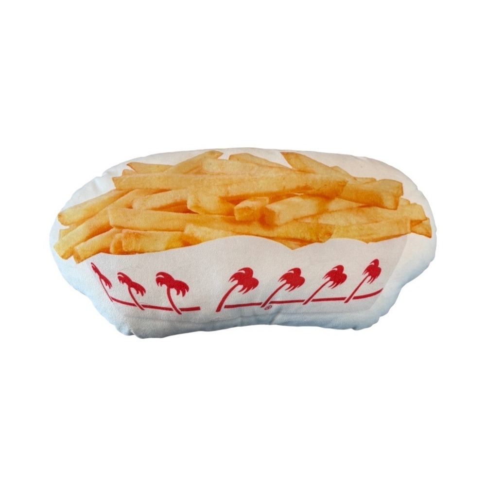 In-N-Out Burger French Fries Plush Pillow Fast Food Novelty Decor White Red